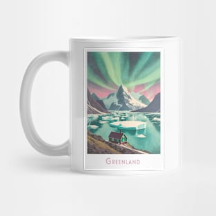 Travel Vintage Retro Enchanting Greenland Aurora Mug